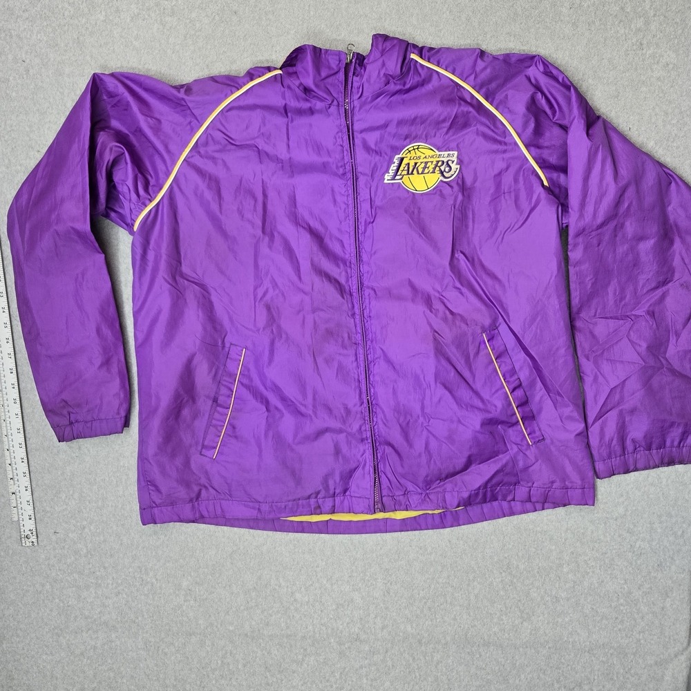 Los Angeles Lakers Men Jacket 2XL Purple Embroidered G-III Sports Team READ